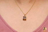 Smoky Quartz Necklace - Sterling Silver - Gold Plated Pendant Necklace - Step Cut - Jewelry Manufacturer - Gift For Her -Jewelry For Healing
